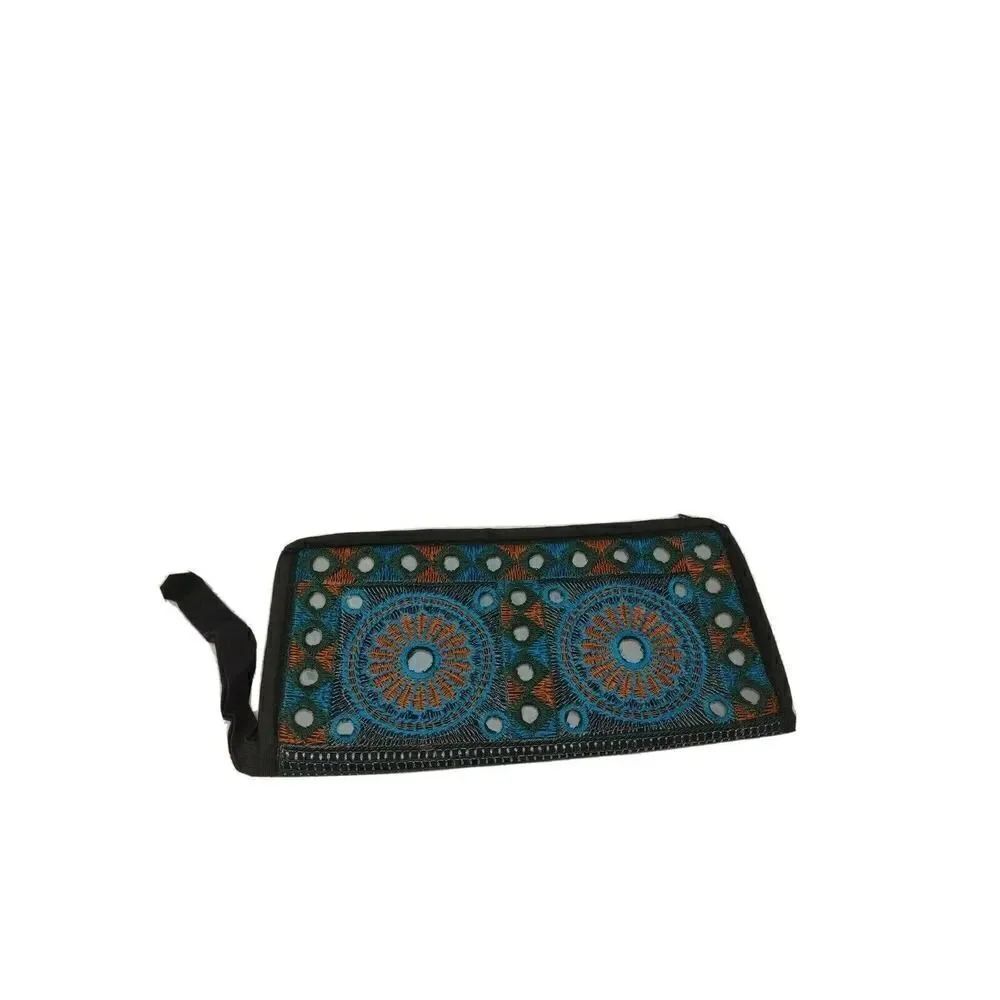 Decorative Mirrored Clutch Purse Measures 10 x 5 inches Multicolor Unique item